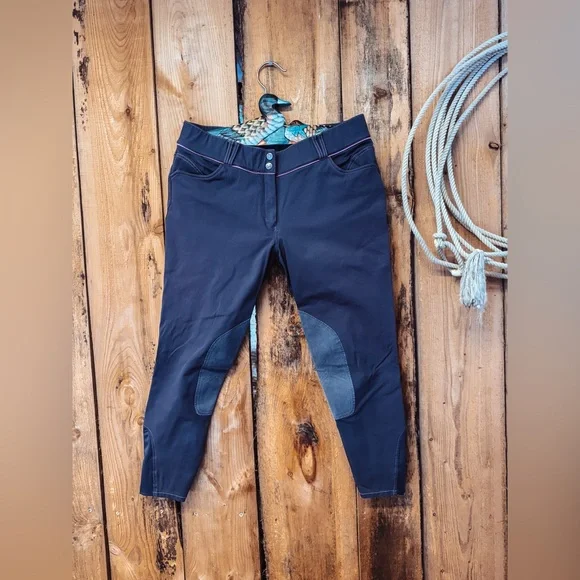 Elation Platinum Riding Breeches Deep Grey/Purple Size 34R - Picture 2 of 8